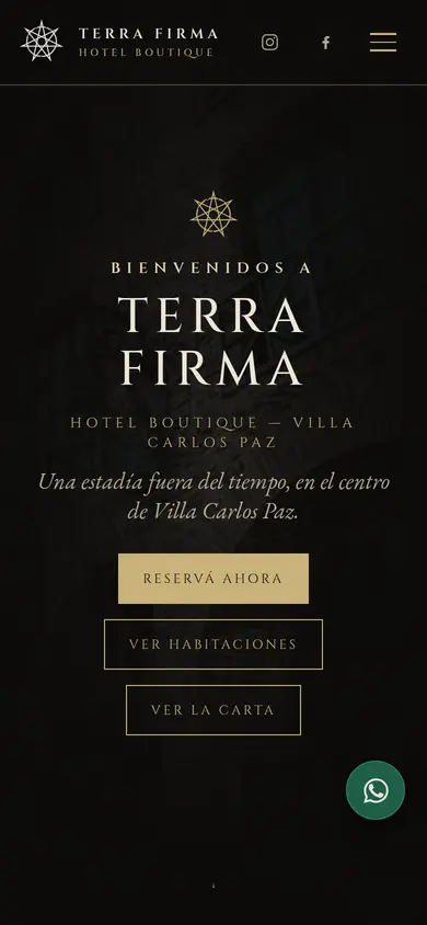 El sitio de Terra Firma en el celular